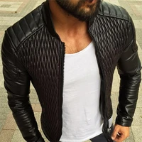 fashion men leather jacket spring autumn casual pu coat mens motorcycle leather jacket new male solid color slim outerwear s 3xl