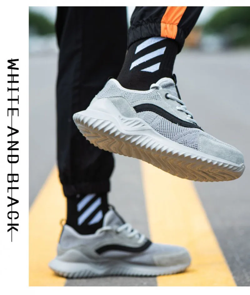 New Indestructible Men's Steel Toe Safety Boots Breathable Anti-smashing Puncture-Proof Work Shoes Welder Safety Boot Sneakers