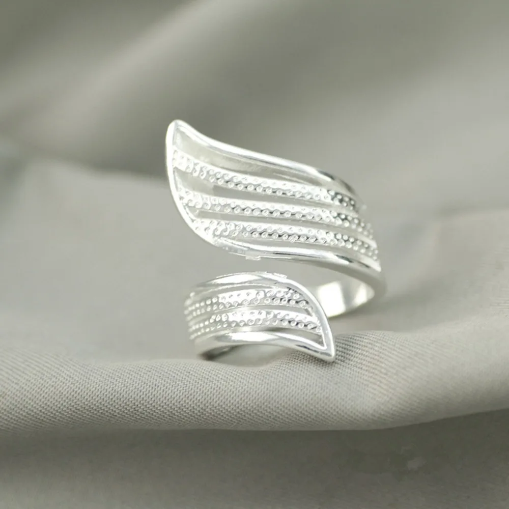 Женское кольцо из серебра 925 пробы с открытым крылом|ring size for men|ring silver sterlingring gas |