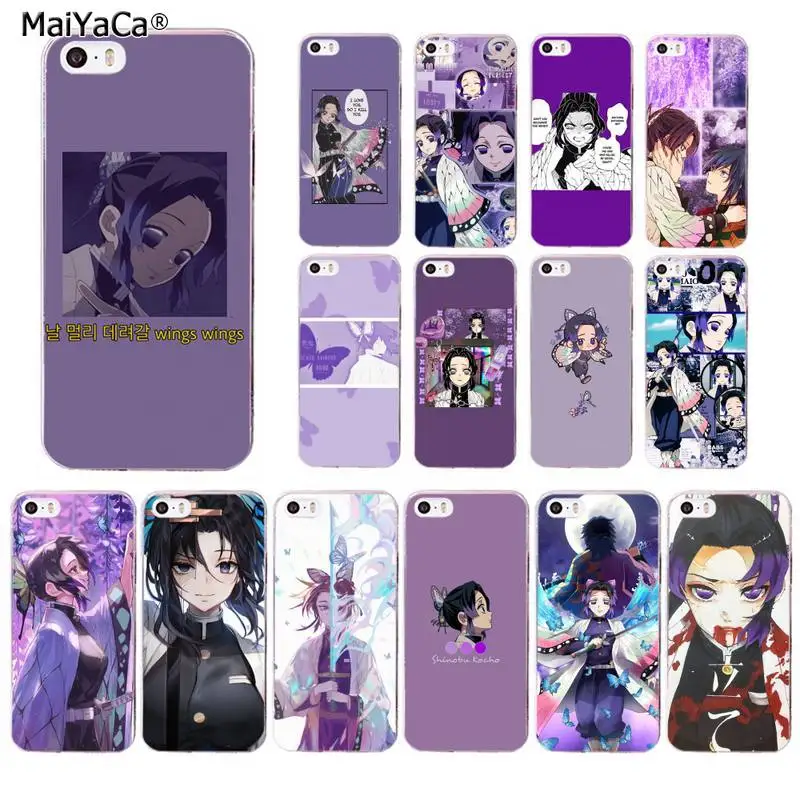 MaiYaCa мультфильм Kochou Shinobu Kimetsu no Yaiba окрашенный блестящий чехол для телефона iPhone 11 pro