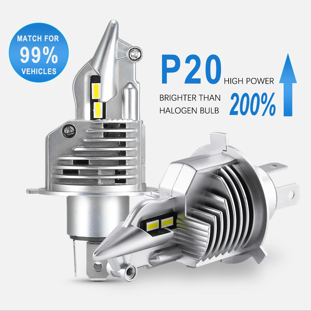 /HL светодиодный H4 автомобилей головной светильник лампочка 6500K 16000LM с дальним