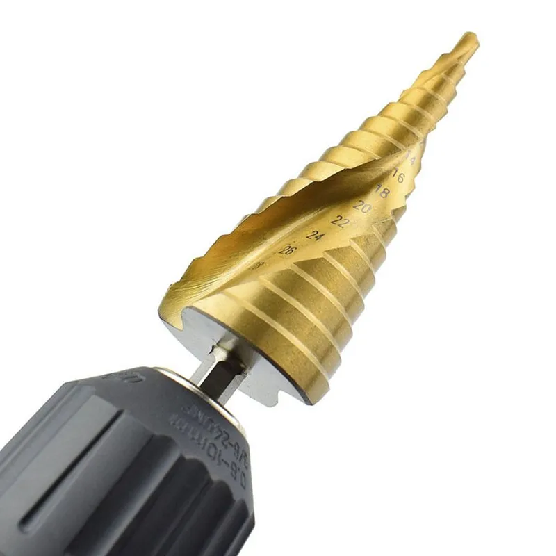 

JINRUI Stepped triangle shank drill bit punching steel cone super hard multi-function stainless steel metal reaming opener