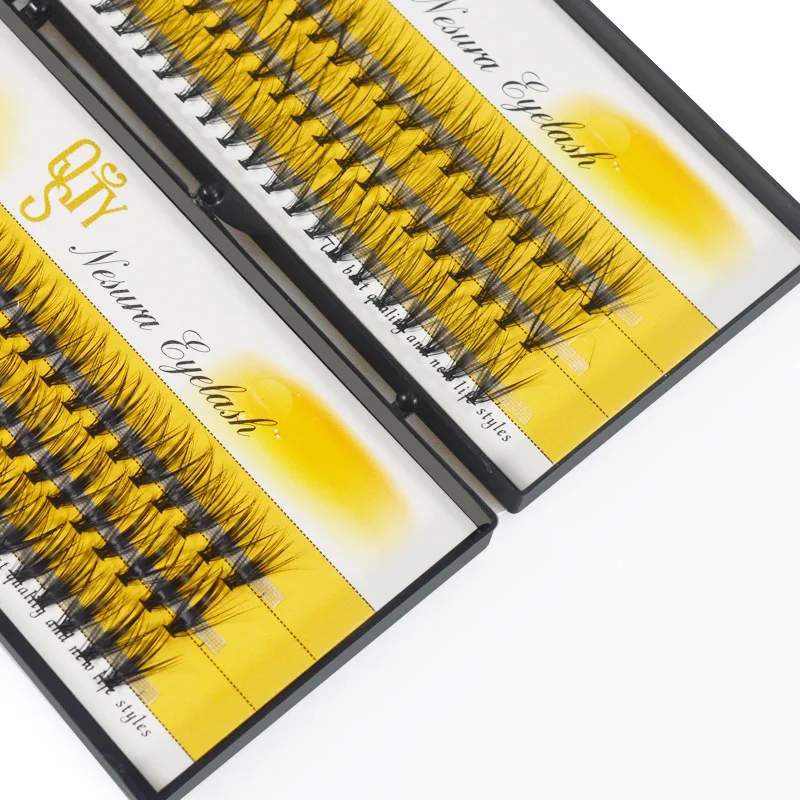 

QSTY 3 Lines 20/30D Russian Volume color Eyelashes Extension C/D/DD Curl Premade Fans Lash Hot Selling Eyelash Individual Extens