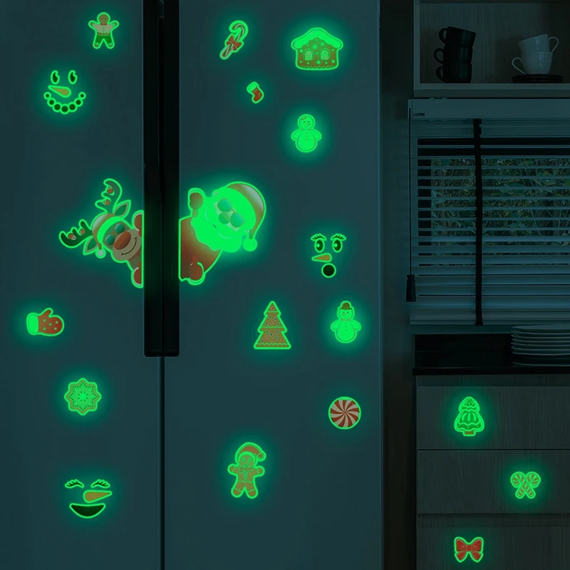 

Shiny Luminous Wall Stickers Glow in the Dark Children's Temporary Kids Christmas Fluorescent Waterproof Cute Sticker