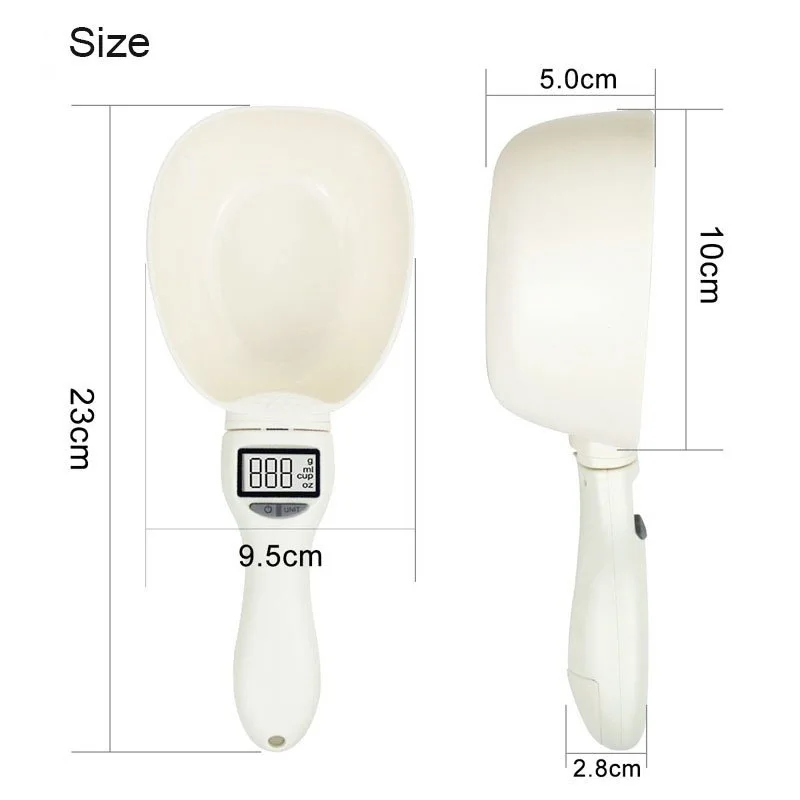 

Pet Food 800g/1g Scale Cup For Dog Cat Feeding Bowl Kitchen Scale Spoon Measuring Scoop Cup Portable With Led Display