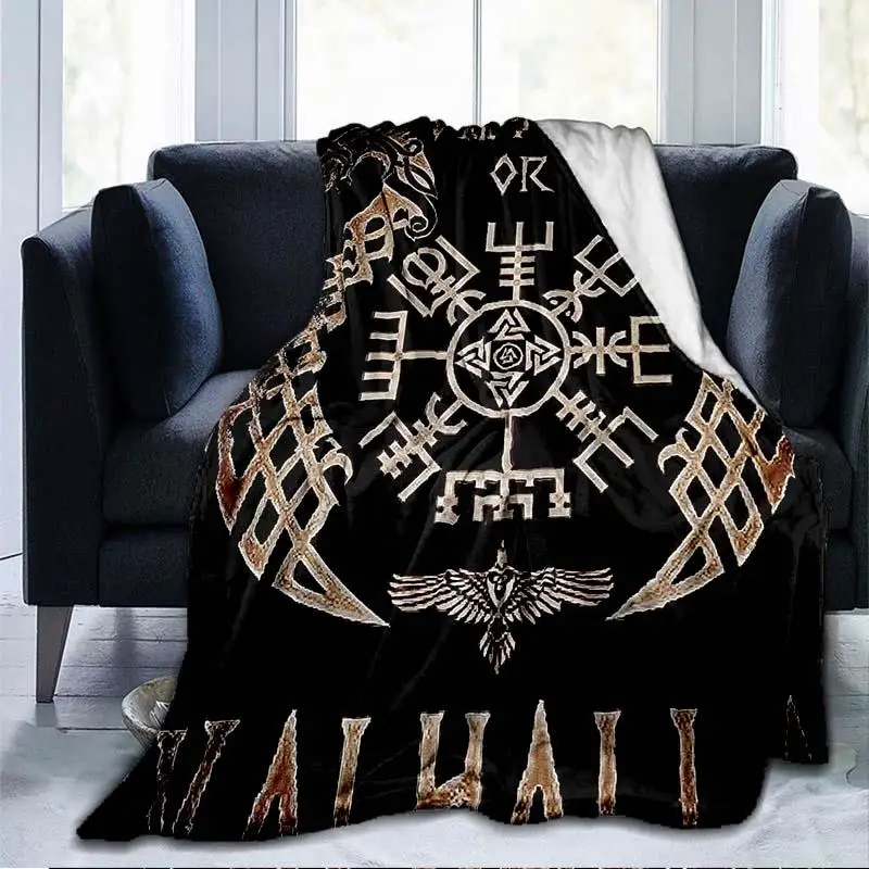

Die Vikings Alte Skandinavischen Nordischen Runes achsen 3D Weiche Decke Leichte Flanell Decke