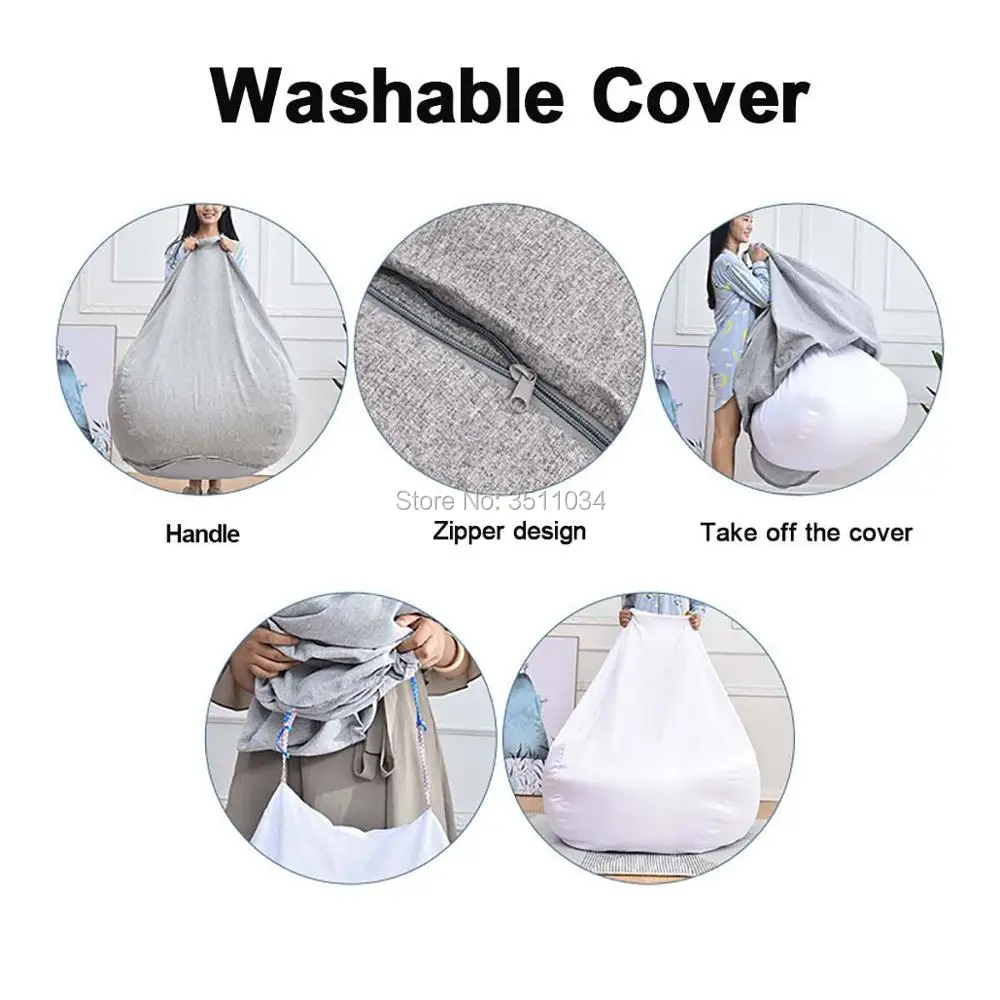 Милый розовый детский ленивый большой мешок для фасоли стулья дивана чехол