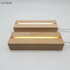 Смола арт Прямоугольник светодиодный свет Дисплей база с украшением в виде кристаллов деревянный легкая подставка для ноутбука