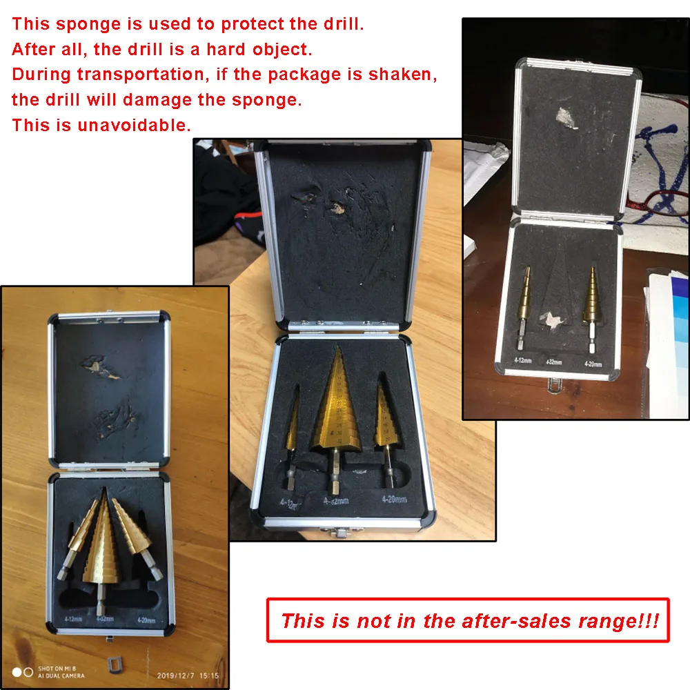 Шестигранное титановое ступенчатое Коническое сверло резак для отверстий 3-12 4-12