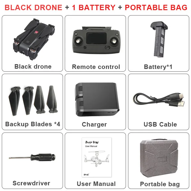 Black 1Battery EPP B4W gps Дрон бесщеточный складной Радиоуправляемый Дрон 5G Wifi Fpv с камерой 4K антивибрационный оптический поток Радиоуправляемый квадрокоптер вертолет - Цвет: Black 1Battery EPP