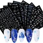 Переводные наклейки для ногтевого дизайна, декоративные наклейки для ногтей, 2020, Переводные фольги для маникюра и рукоделия, подарок на Рождество, снежинка для ногтей