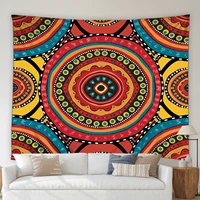 bohemian mandala flower tapestry ethnic geometric pattern bedroom living room wall hanging blanket decoration yoga mat washable