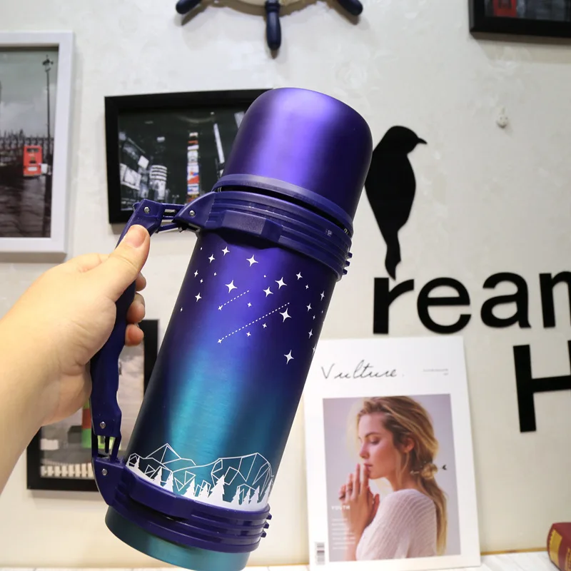 

Cute Fashion Vacuum Flasks Thermos Bottle Large Capacity Portable Vacuum Flasks Straight Cup Botella Termo Drinkware DM50VF