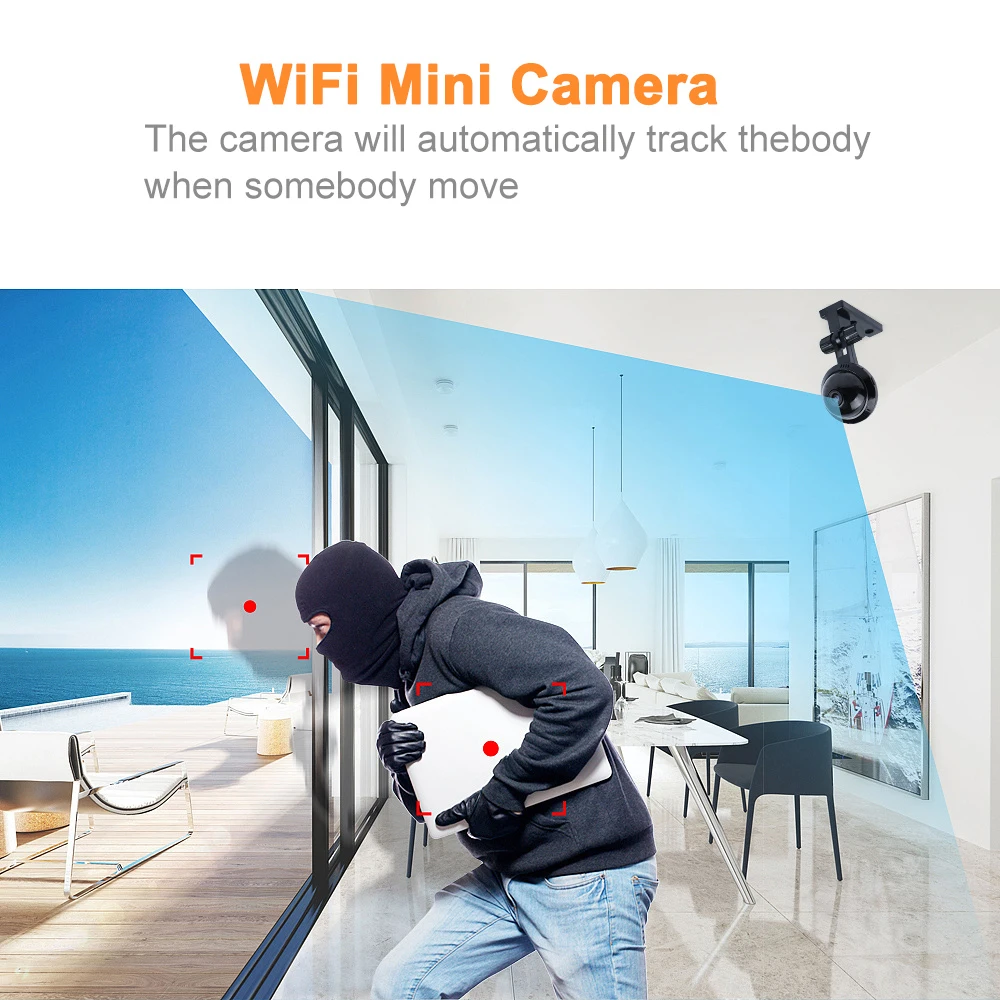 HD1080P мини-камера Wi-Fi для домашней безопасности ночное видение дистанционное