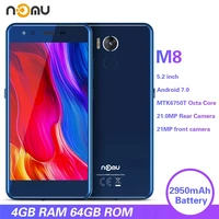 nomu m8 4g smartphone 5 2 inch octa core 1 5ghz 4gb ram 64gb rom 16 0mp rear camera ip68 waterproof nfc rugged smartphone blue