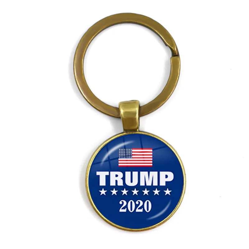 Коллекция Keep America Great 2020 США Трамп стеклянный брелок с кабошоном античный