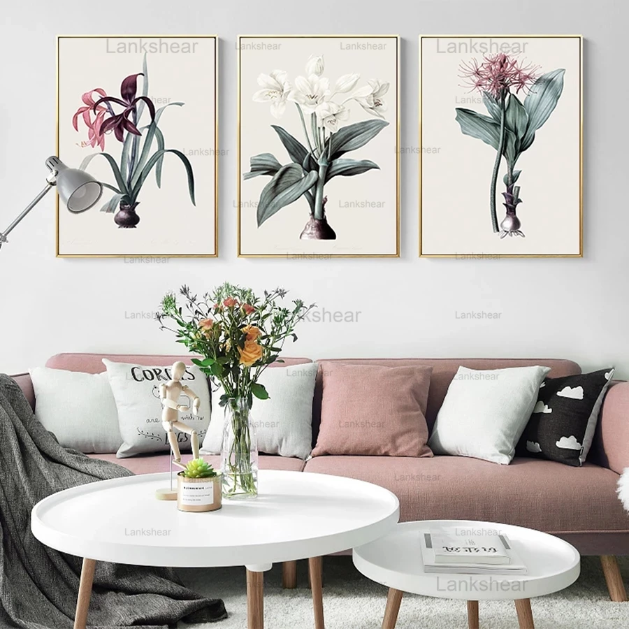 

Abstract Narcissus Flower Wall Art Canvas Painting Nordic Florals Posters and Prints Pictures for Living Room Kitchen Home Decor