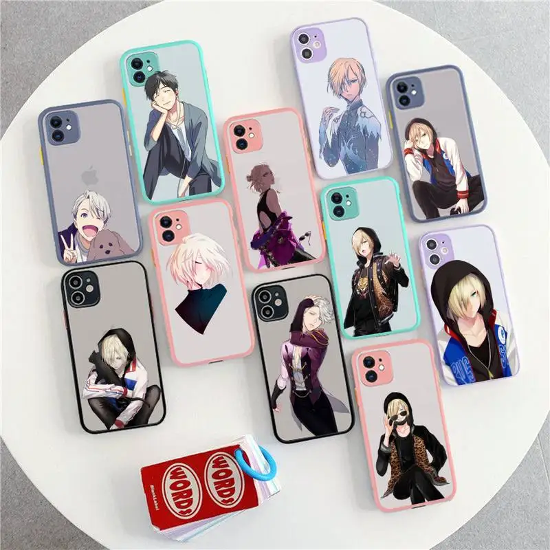 

Babaite YURI on ICE Phone Case for iPhone X XR XS 7 8 Plus 11 12 pro MAX Translucent Matte Shockproof Case