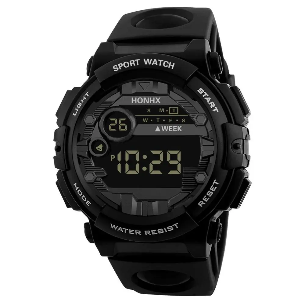HONHX Mens 2019 новые роскошные цифровые часы светодиодный цифровой будильник с датой