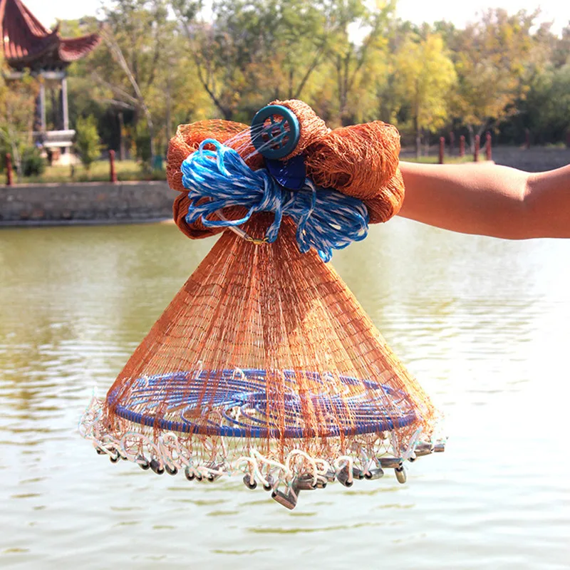 Кастинговая сеть с грузилом жаберная рыболовная ручная кастинговая открытый