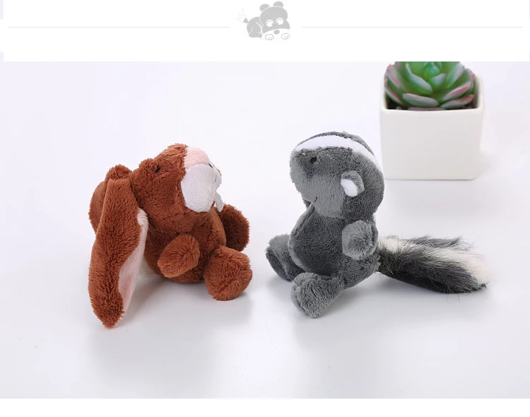 Домашнее животное милые плюшевые домашние тапочки с изображением кролик Белка