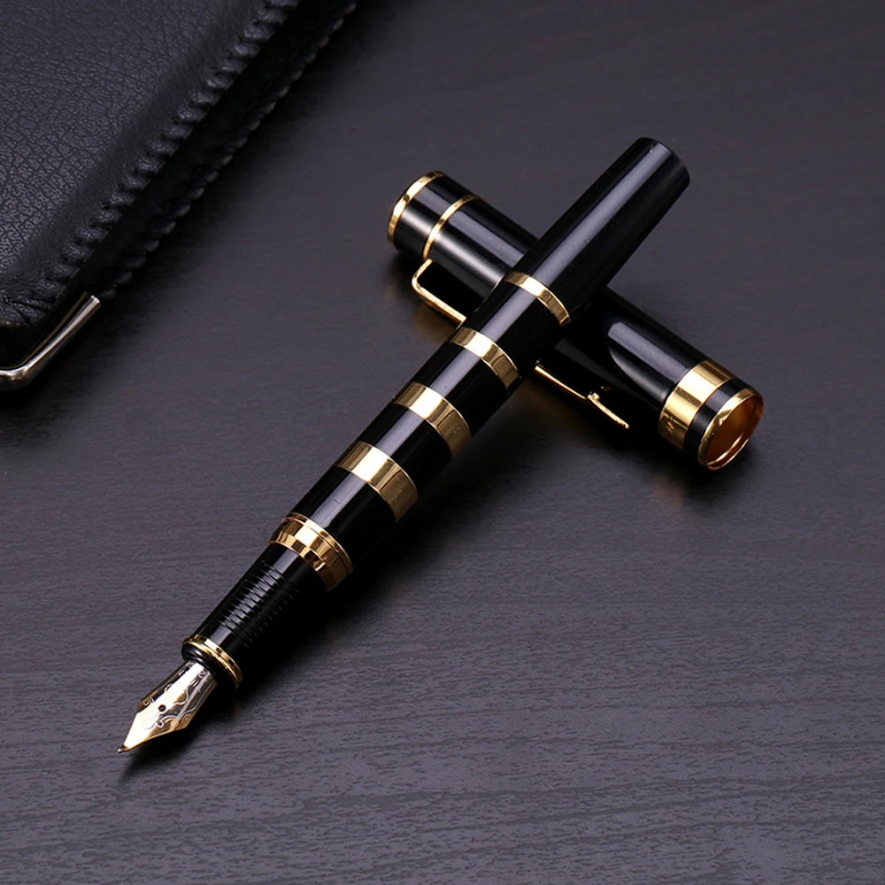 Металлическая портативная отделка офиса черный золотой 0 5 мм 1 мм|gift fountain pen|fountain