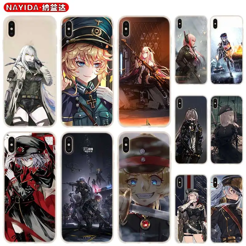 

Soft Case For iPhone 13 12 11 Pro X XS Max XR 6 7 8 G Plus SE 2020 Mini Cover military anime girl general