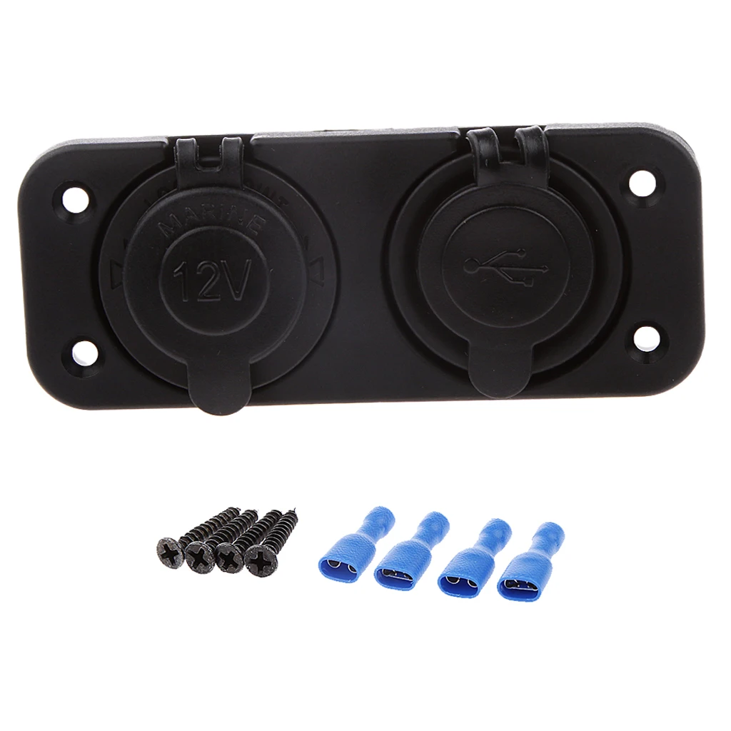 12 V/24 V водонепроницаемый двойной 2 USB выход мотоцикл Лодка Автомобильный