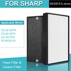FZ-A61HFR FZ-A61DFR детали для замены HEPA  carbon для Sharp FZ-A61AIFR FZ-A61DFR KC-A61RW KCA60EUW, запчасти для воздухоочистителя