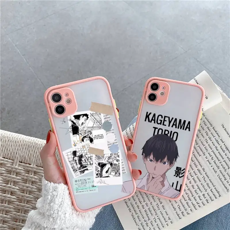 

Haikyuu Volleyball anime Phone Case matte transparent For iphone 7 8 11 12 plus mini x xs xr pro max cover