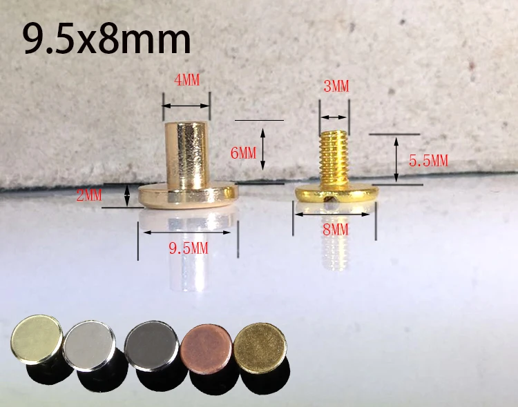 9.5x8mm Винты с зажимом DIY, винты ручной работы. Винтовка цвет - Цвет: 9.5x8mm