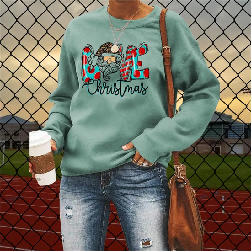 

Милый худи с рождественским принтом в стиле Харадзюку 2020, женская зимняя одежда для подростков, большой художественный винтажный свитшот с ...