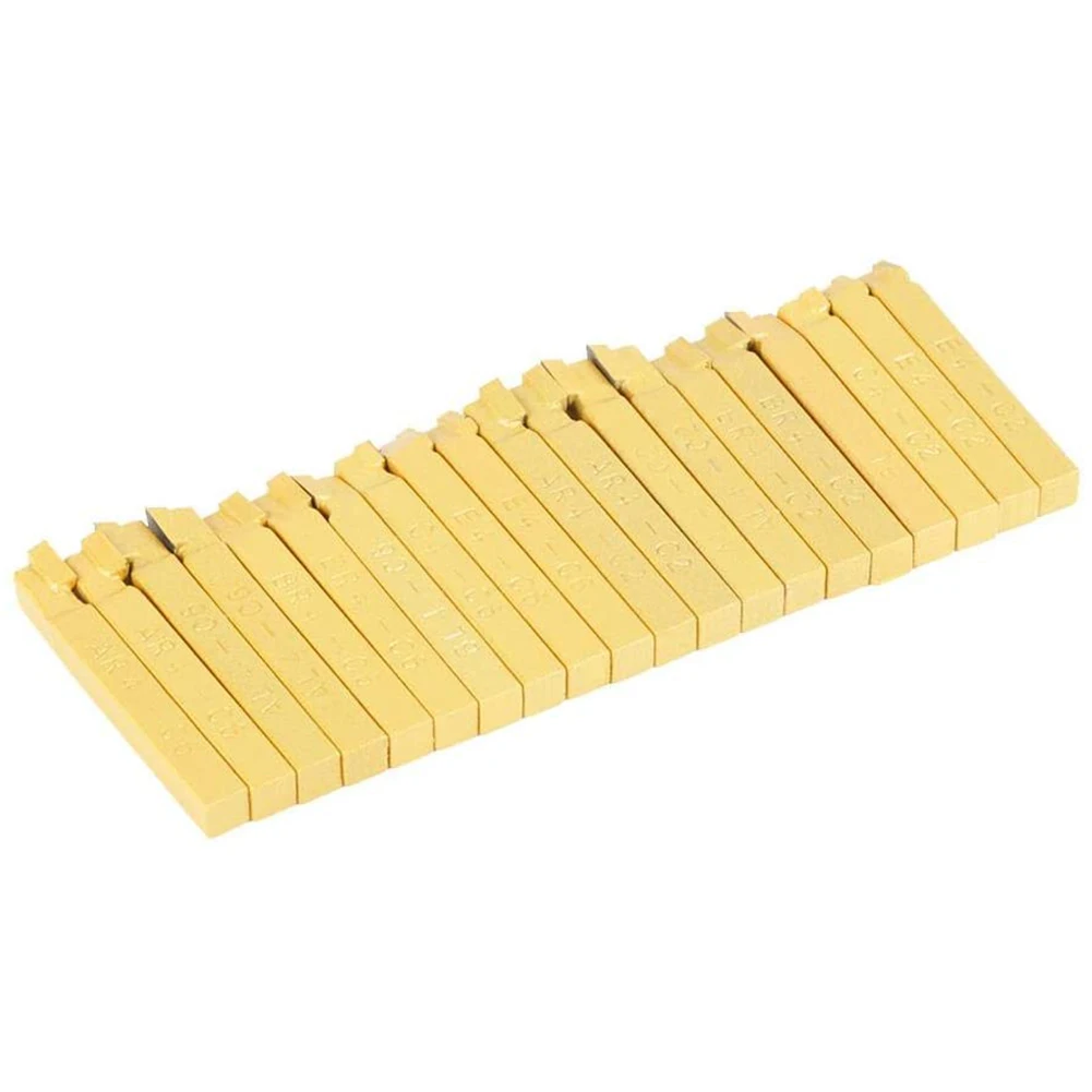 

20Pcs 1/4” Lathe Tools Carbide Tipped Welding Milling Cutting Turning Tool Set