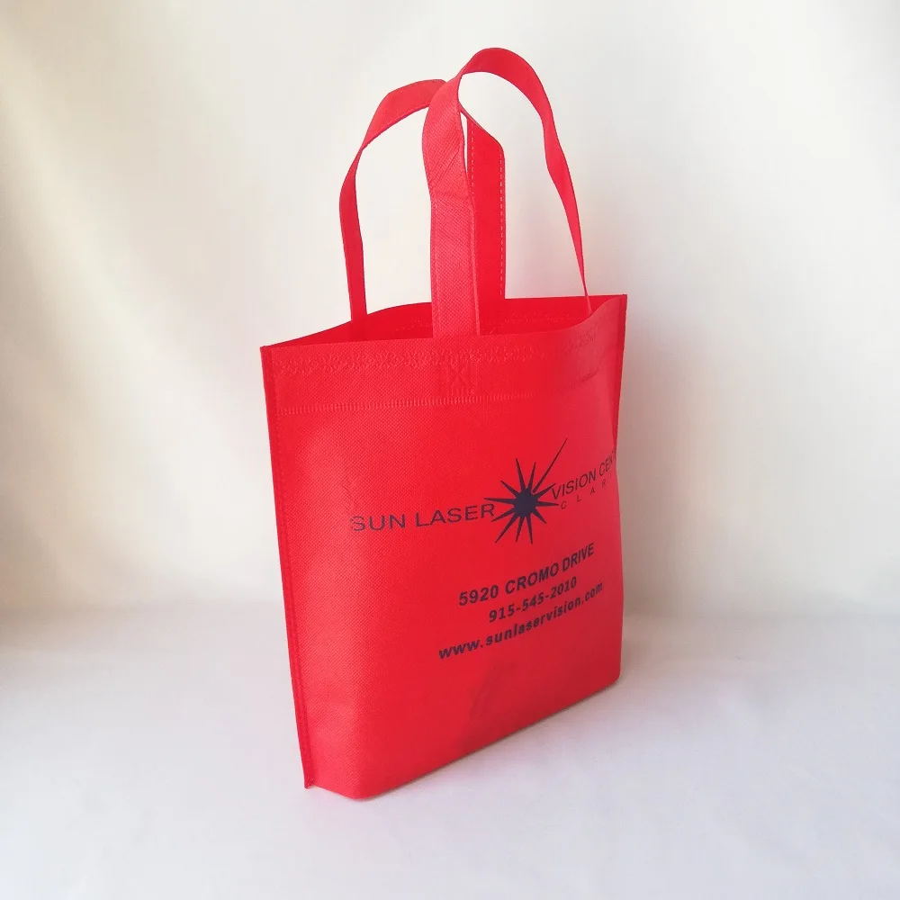 500 шт./лот переработанные складные нетканые сумки для покупок могут быть