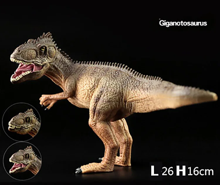 Оригинальные Динозавры юрского периода Indominus rex Spinosaurus raptor модель трицератопса коллекционные вещи Детские обучающие игрушки для детей подарок - Цвет: Giganotosaurus