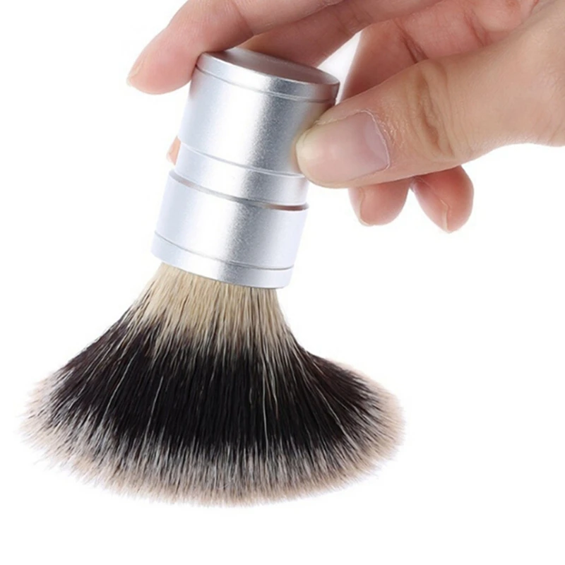 

Men's Gift Silver tip Hair Shaving Brush Stainless Metal Handle Barber Brush Tool Comfortable