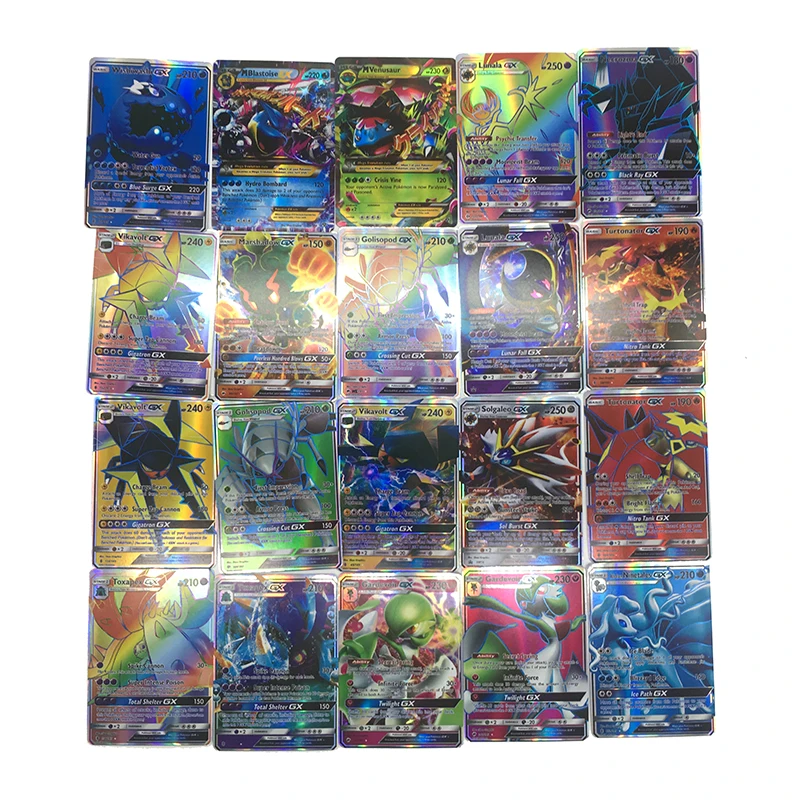 Takara Tomy Pokemon 300 шт GX флэш-карты EX карты Классическая клетчатая флэш-карта покемона коллекционный Подарок детская игрушка PTCG