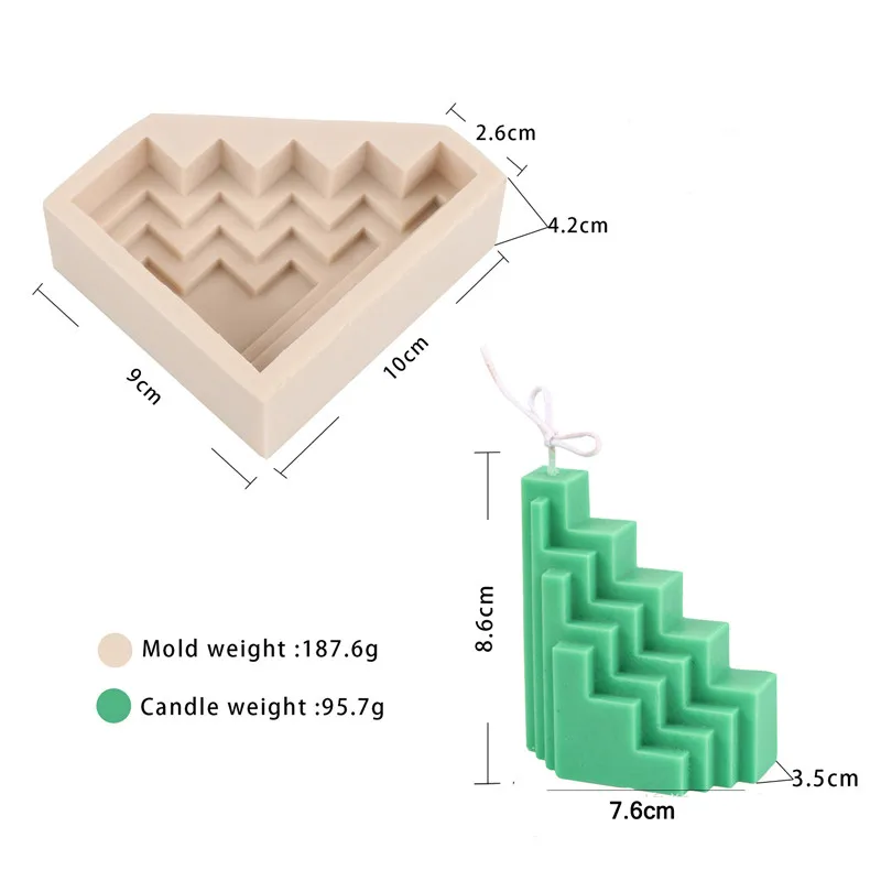 

3D Geometry Shape Candle Making Mold DIY Aromatherapy Candle Silicone Molds Handmade Soap Crafts Mould Home Decoration