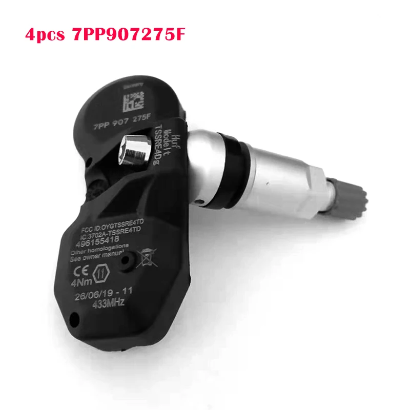 4 шт. автомобильные аксессуары 7PP907275F 433 МГц tpms датчик давления в шинах для Audi Bentley