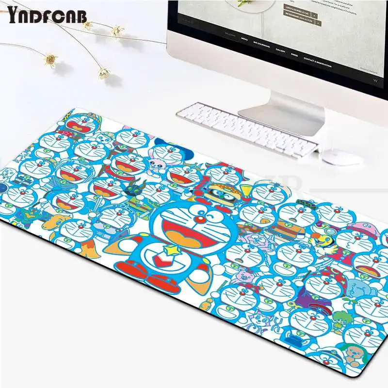 

Doraemon Beautiful Anime Gaming Player Desk Laptop Rubber Mouse Mat Size For Large Edge Locking Speed Version Game Keyboard Pad