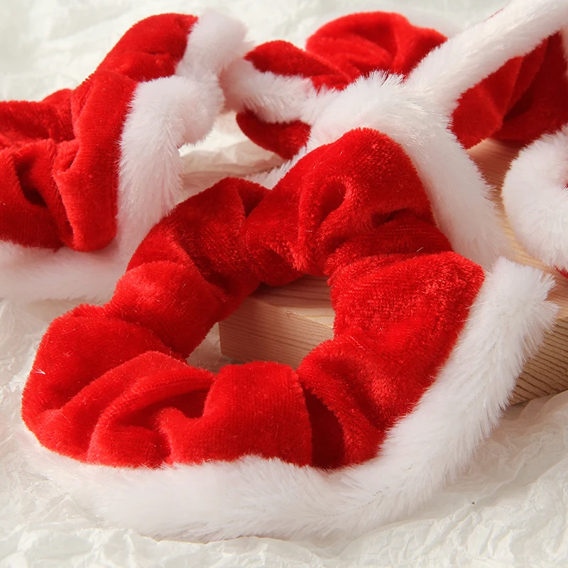 2021 головной убор красные рождественские резинки для женщин Классическая Белая