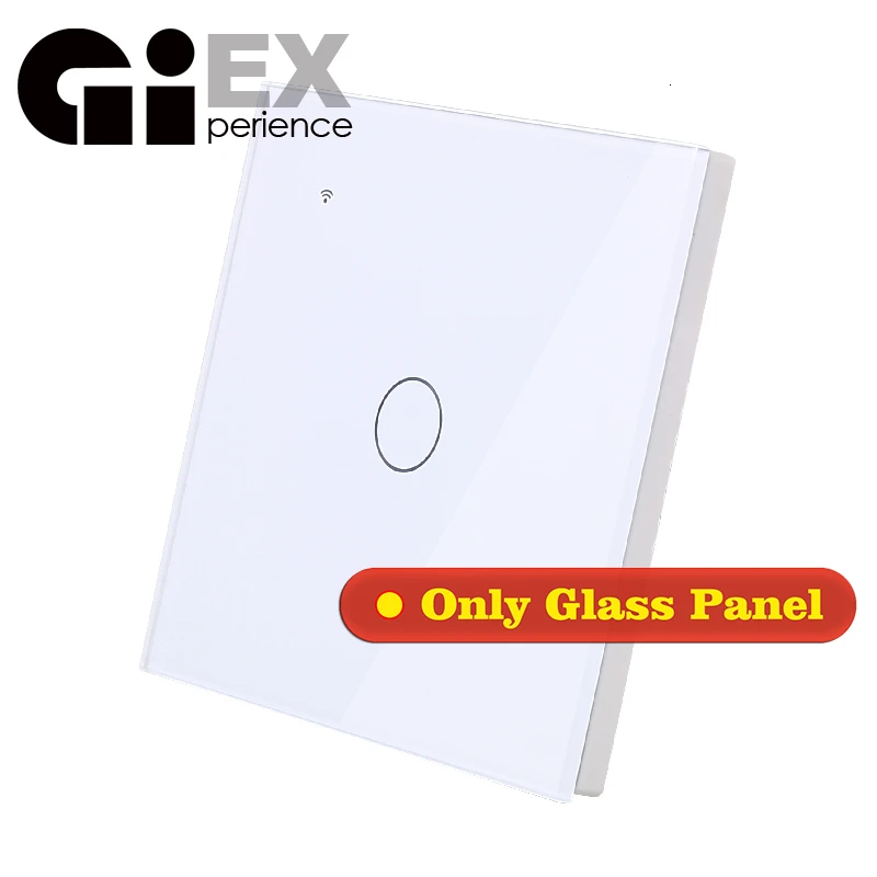 

WIFI Touch Light 86*86mm 118*72mm Wall Switch Round White Glass Panel Only Glass Panel (No switch)