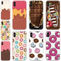 tpu soft chocolate donut phone case for iphones se 2020 se2 se 2 xr x xs 11 pro max 6 6s 7 8 9 plus for ipod touch 7 6 5 cover
