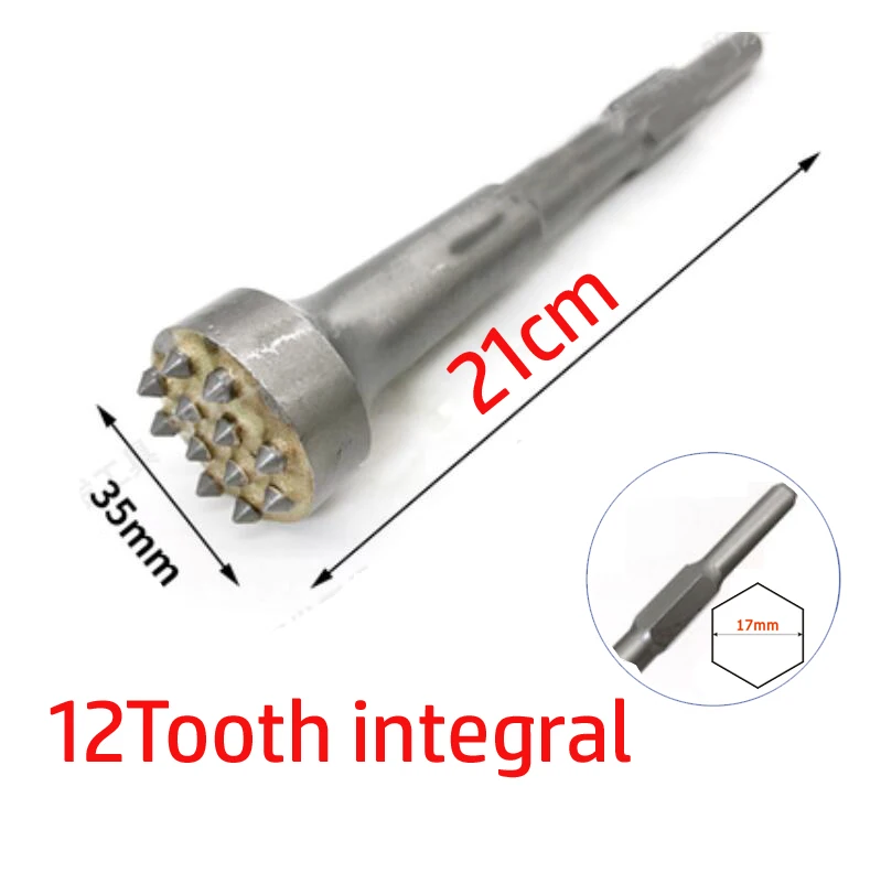 Тяжелый светильник 5 мм/10 мм Электрический Ударный Молоток сплав долото головки бетона цемента камень viaduct удара маджонг грубой стены - Цвет: L12T2