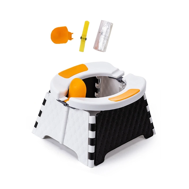 

J2FF Baby Potty Training Seat Kids Toddler Outdoor Portable Folding Toilet Urinal Pot