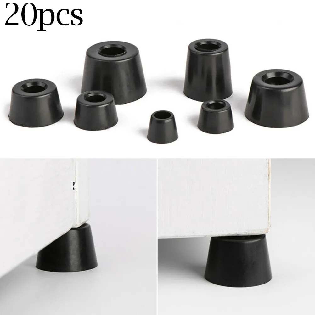 

20pcs-environmental Protection Rubber Machine Foot Pad Table Furniture Foot Height Increase Silent Non-slip Cone Shock Absorber