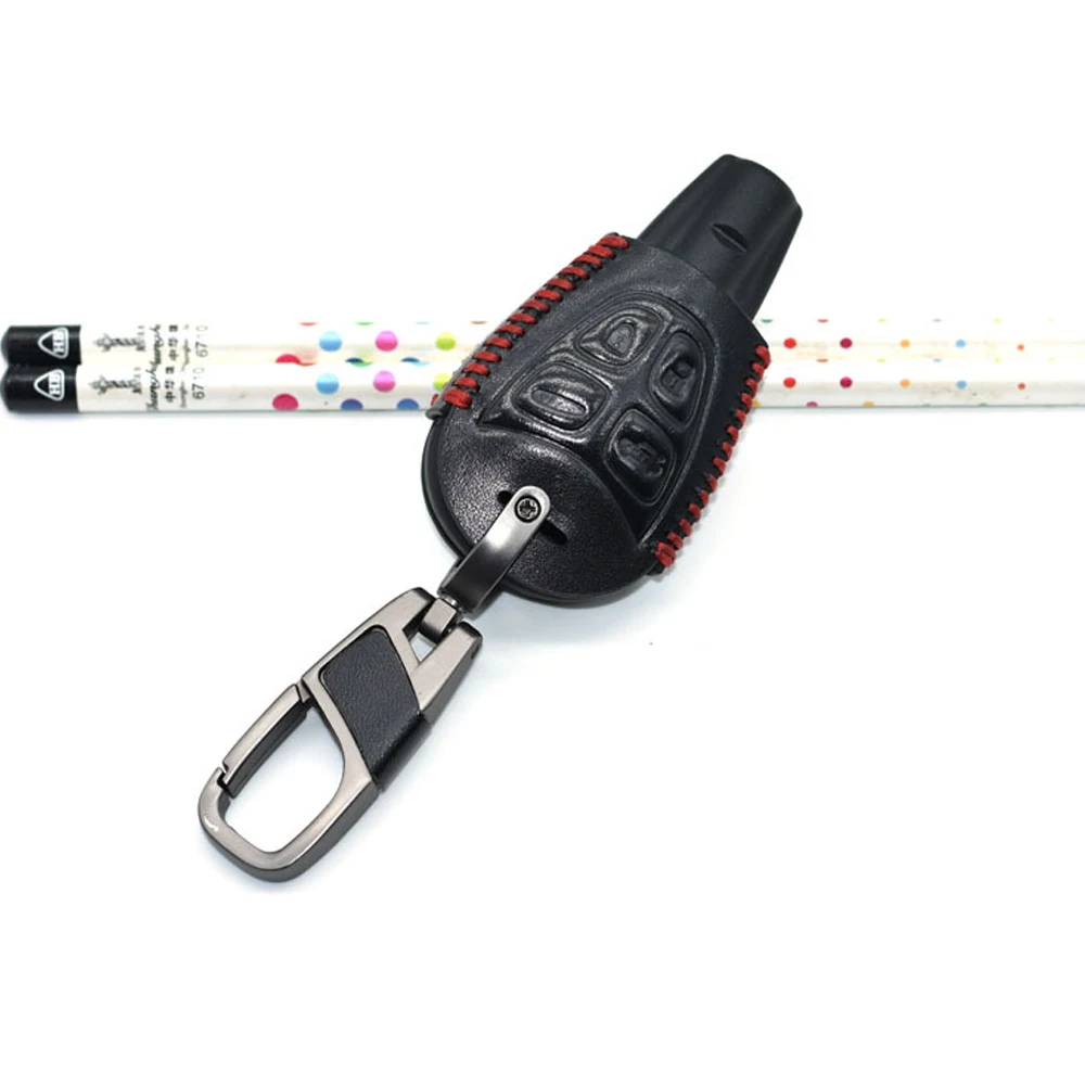 Чехол для автомобильного ключа OkeyTech из натуральной кожи 4 кнопки чехол SAAB 9-3 93