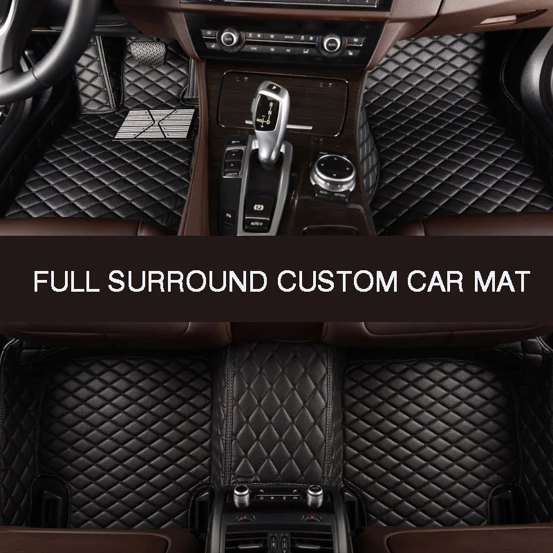 Full surround custom leather car floor mat for MITSUBISHI ASX Eclipse(cross) lancer(evo) Pajero car interior car accessories