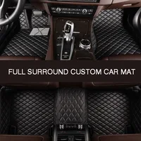 Full surround custom leather car floor mat for VOLKSWAGEN Golf(GTI) Golf(tour) CC Passat B3/B7/B8 car interior car accessories