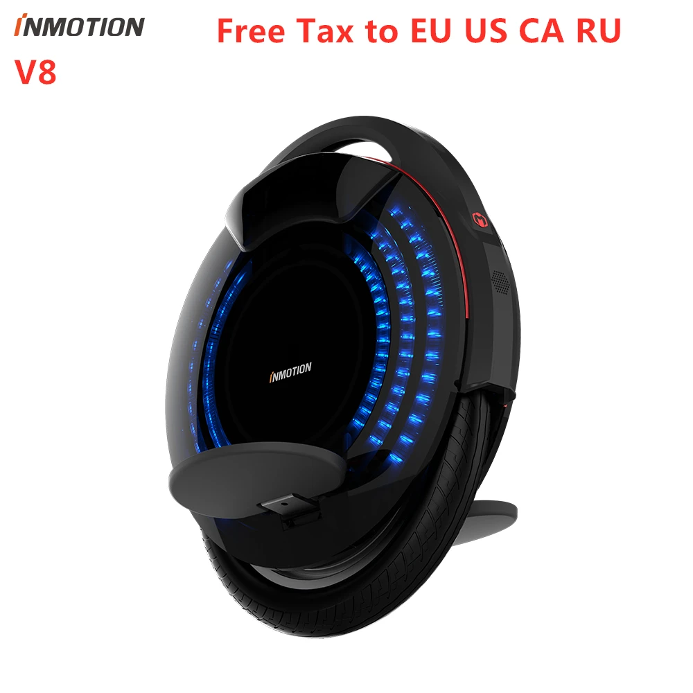 Моноцикл INMOTION V8, самобалансирующийся самокат с декоративными лампами, Одноколесный электрический самокат Hover Skate Hover Board